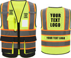 A-SAFETY Mesh High Vis Vest Lightweight Reflective Construction Vest with Pockets Safety Vest for Men/Women