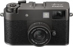 FUJIFILM X Half Premium Compact Digital Camera (Charcoal Silver) Bundle with Carrying Case + 64GB Memory Card + Lens Cap Keeper + Memory Card Wallet + Hand Strap + More