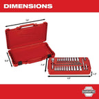 Milwaukee Electric Tools MLW48-22-9004 1/4In Ratchet & Socket Set - SAE & Metric