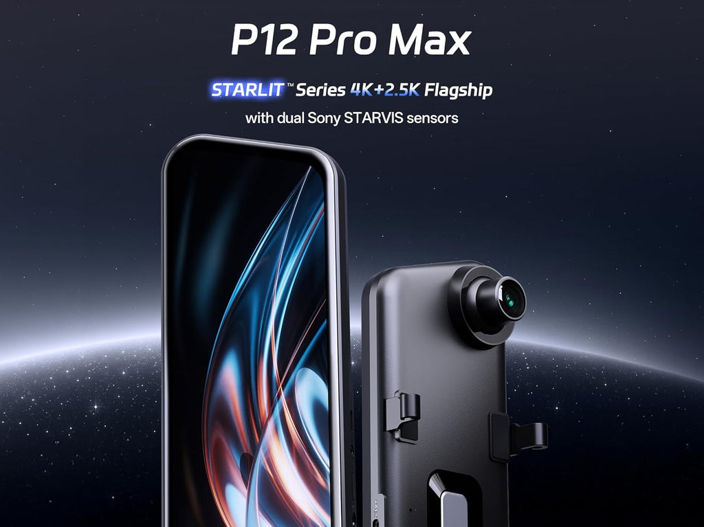 Pelsee 4K+2.5K Mirror Dash Cam with Front Starvis 2 IMX678 & Rear IMX335  12" Rear View Mirror Camera  Color Night Vision  5.8GHz WiFi  ADAS & BSD  Included OBD Hardwire Kit  128GB Card  P12 Pro Max