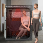 Full Body Portable Personal Infrared Saunas for Home  2 Person Sauna Tent  at Home Sauna  Portable Infrared Sauna Two-Person Sauna Tent with 2 Foldable Chairs  Remote Control