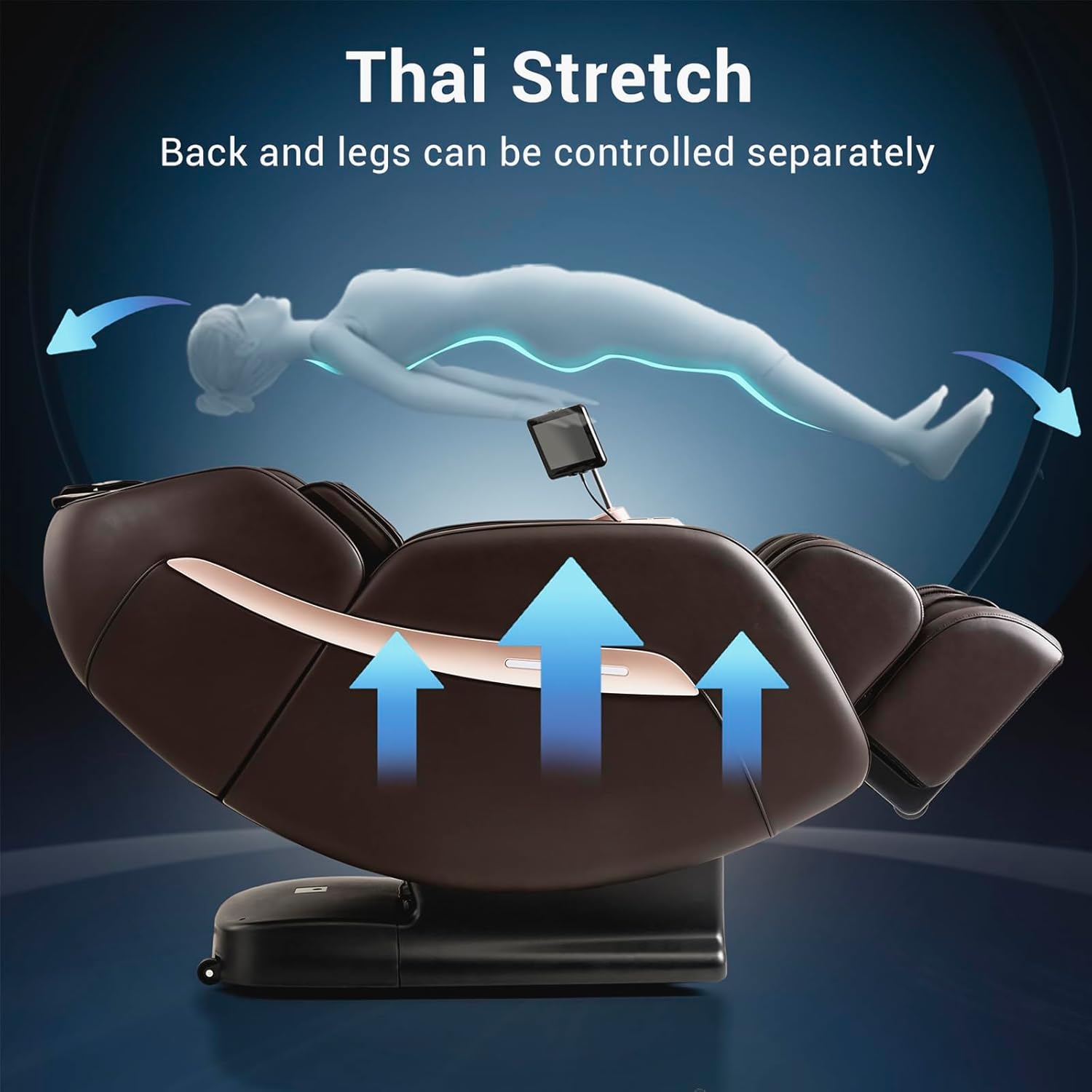 MYNTA Massage Chair Full Body  Zero Gravity SL Track Heavy Duty Massage Recliner Chair with Heat  12 Auto Modes for Home  M1612 Brown