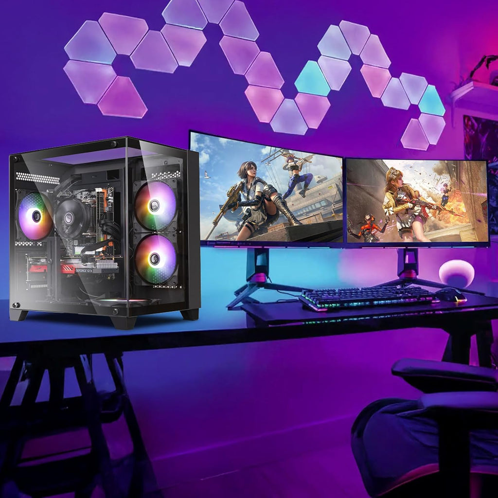 Prebuilt Gaming PC Desktop Computer Intel Core i5 Desktop Operating at A Frequency of 3.2-3.6 GHz RX550 Graphics Card with 4GB GDDR5 Video Memory 16GB RAM  512GB NVME SSD WiFi5 RGB Fan x4 Windows 11