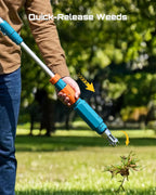2026 Upgraded Electric Weed Puller Tool, 20V Battery Powered Stand Up Weeder with 2 x 2000mAh Batteries, Adjustable Handle, 3-Claw Steel Head, Dandelion Remover & Crabgrass Puller for Garden Lawn Yard