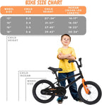 bicystar Kids Bike with Training Wheels, BMX Bicycle with Pedals for 2-4 Year Old Boys Girls, Birthday Gift