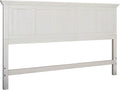 OSP Home Furnishings Farmhouse Basics King Headboard Only, Rustic White Finish