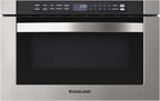 GASLAND 24 Inch Microwave Drawer 1.2 Cu.ft, 1000W Built-In Under Counter Microwave, Fits 12” Pizza & Large Dinner Plates, One-Touch Auto Open, 11 Power Levels, Quiet Operation, Stainless Steel