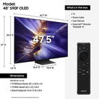 SAMSUNG 48-Inch Class OLED S90F 4K Smart TV (2025 Model) NQ4 AI Gen3 Processor  4K AI Upscaling Pro  OLED HDR +  Motion Xcelerator 144Hz  Samsung Vision AI  Alexa Built-in