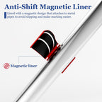 6-Pack Metal Pipe Cutting Guide Kit - Suitable Pipe Diameters 1-5/8", 1-7/8", 2-3/8", 2-7/8", 3-1/2", 4-1/2" | Markable 22.5°, 45°, 90° | Cross & Saddle Cuts | Anti-Shift Magnetic Liner