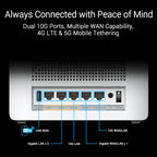 ASUS ZenWiFi BQ16 Pro Quad-Band WiFi 7 Mesh Router (2 Pack)  up to 8000 sqft  2X 10G Ports Each  Smart Home Master with Multi-SSID  VPN & Parental Controls  Subscription-Free Security  AiMesh