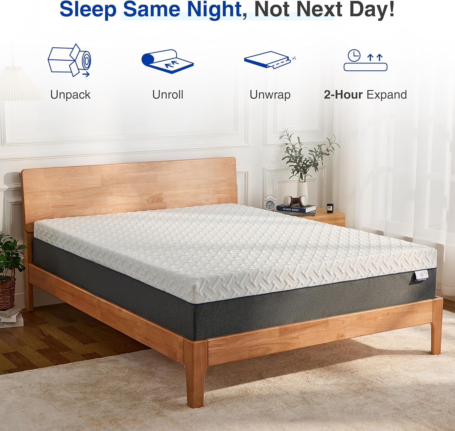 12 Inch King Green Tea Memory Foam Mattress for Cool Sleep & Pressure Relief, Bed in a Box, Removable Cover No Fiberglass, CertiPUR-US Certified