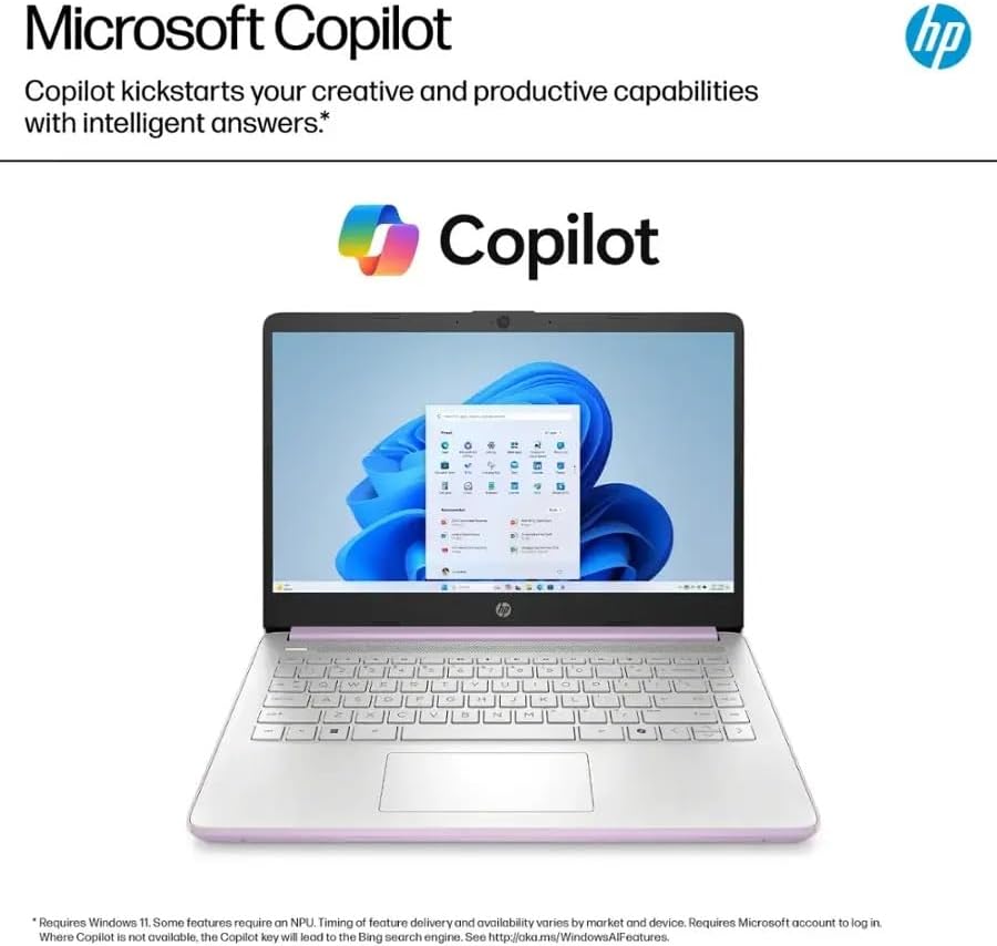 HP Stream 14 Student Business Laptop  Microsoft Office 365  Copilot AI  4GB RAM  128GB UFS  1TB Cloud Storage  Intel N150 Processor(Quad-core)  Honey Lavender  Windows 11 Home  with 5ave Kit