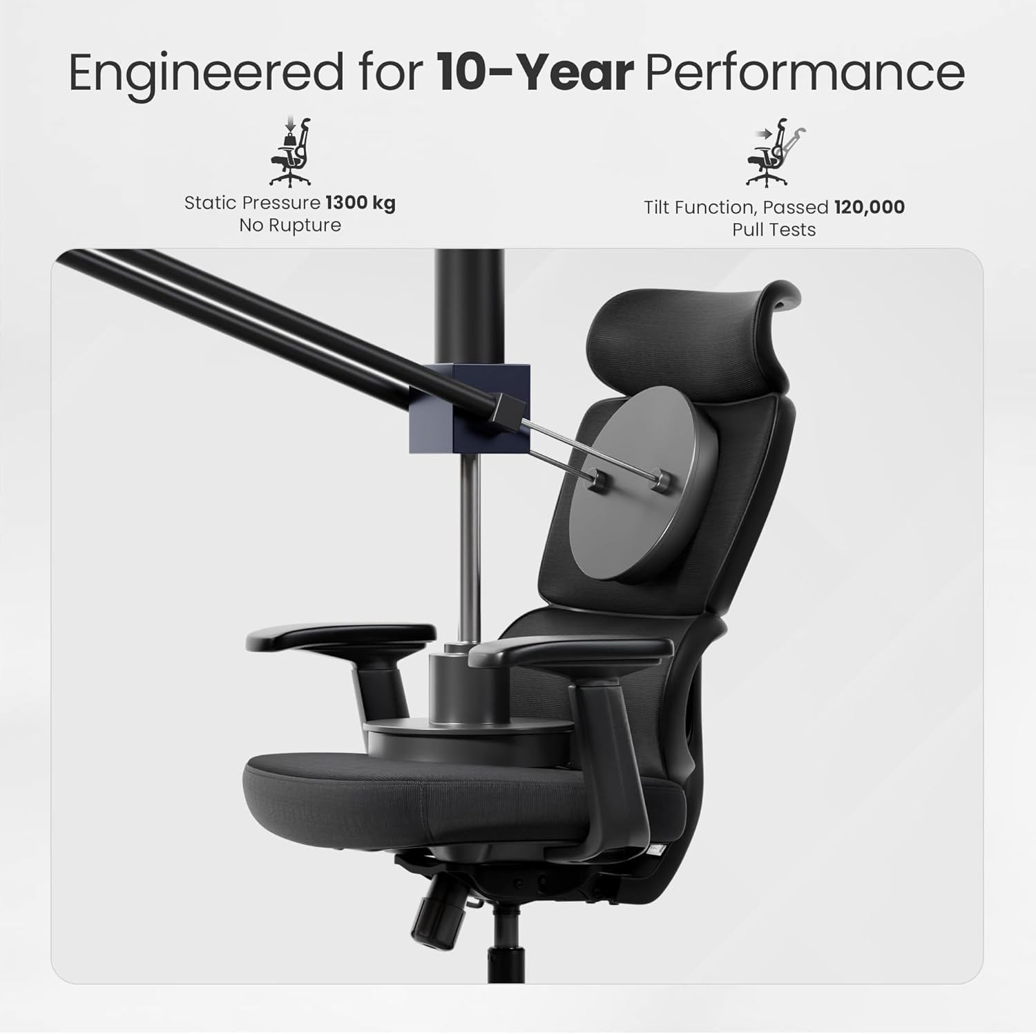 EUREKA ERGONOMIC Lena Mesh Office Chair, Ergonomic Office Chair, High Back Desk Chair with Oversized Headrest, Home Office Desk Chairs for Home & Ofiice, Work Chair, Black