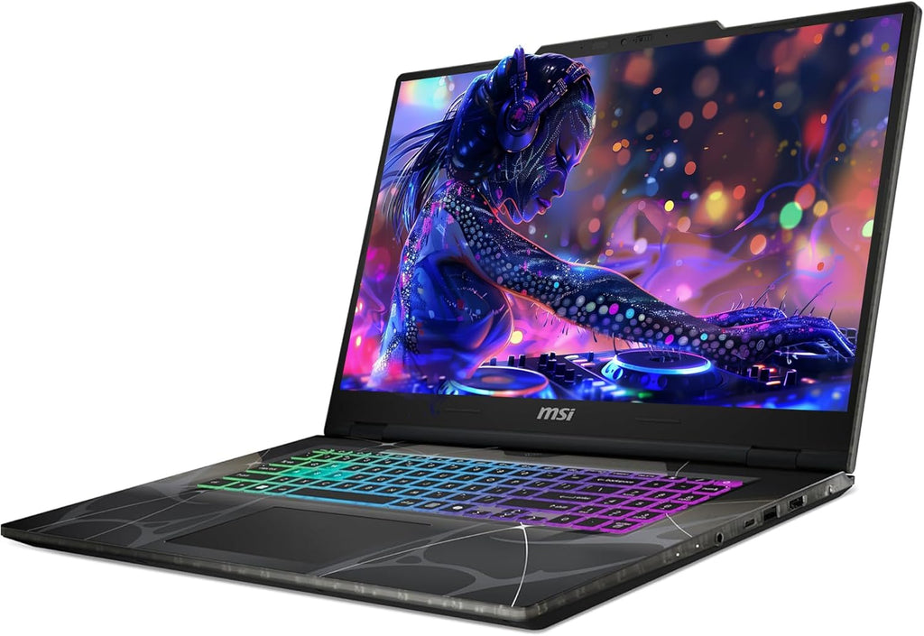 msi Cyborg 17 Gaming Laptop  Intel 7-240H  32 GB DDR5 RAM  2 TB PCIe SSD  17.3" FHD (1920x1080) 144Hz Display  Nvidia G-Force RTX 5060  4-Zone RGB Keyboard  W11 Pro  Translucent Black