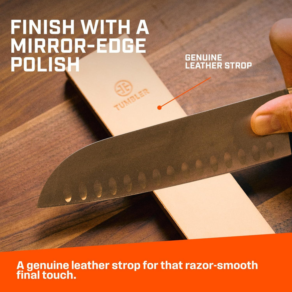 Tumbler Rolling Knife Sharpener Starter Set - Knife Sharpening Made Easy - Ultimate Gift for Father's Day
