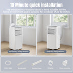 AKIRES 10000 BTU Portable Air Conditioners,3-IN-1 Portable AC Unit With Fan & Dehumidifier,Remote Control,24H Timer,Sleep Modes,Cools Room Up To 450 sq.ft,Suitable for Bedroom,Room, Office,Apartment