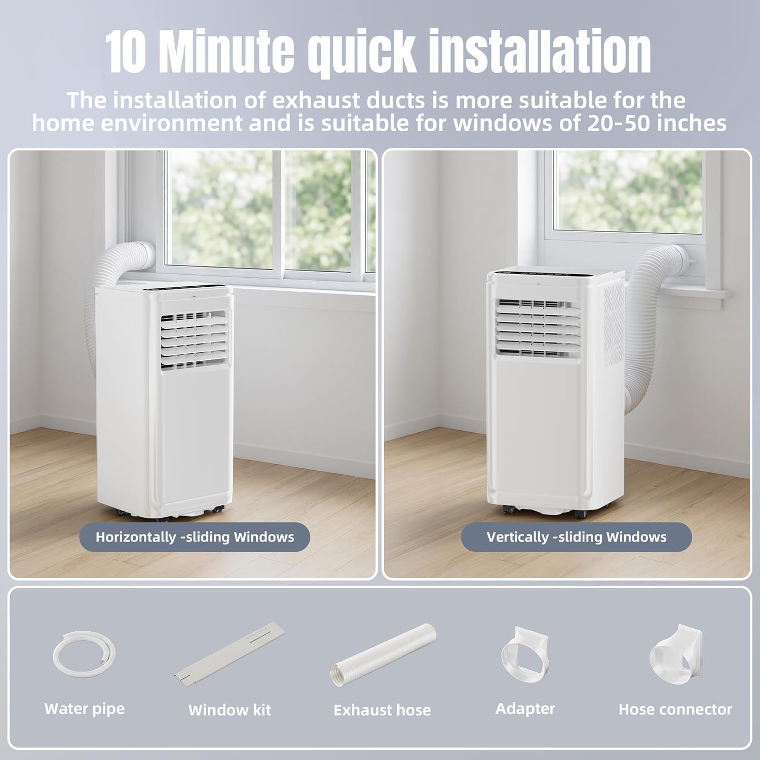 AKIRES 10000 BTU Portable Air Conditioners,3-IN-1 Portable AC Unit With Fan & Dehumidifier,Remote Control,24H Timer,Sleep Modes,Cools Room Up To 450 sq.ft,Suitable for Bedroom,Room, Office,Apartment