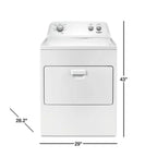7.0 cu. ft. Electric Dryer, AutoDryTM System, Wrinkle ShieldTM, White
