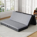 Trifold Mattress Queen Size 6 Inch - Foldable Memory Foam Mattress for Camping, Travel, RV, Guest Bed & Yoga - No Slip Bottom, Washable Cover with Handles - Portable Folding Floor Cushion 78"x58"x6"