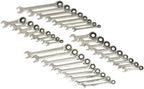 GEARWRENCH 34 Pc. Standard & Stubby Ratcheting Wrench Set, SAE & Metric - 85034