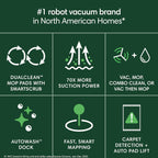 iRobot Roomba Plus 405 (G185) Combo Robot Vacuum & Mop with AutoWash Dock - Spinning Mop Pads, Self-Empties, Pad Washing & Drying, Self-Cleaning, Pad-Lift, LiDAR Navigation