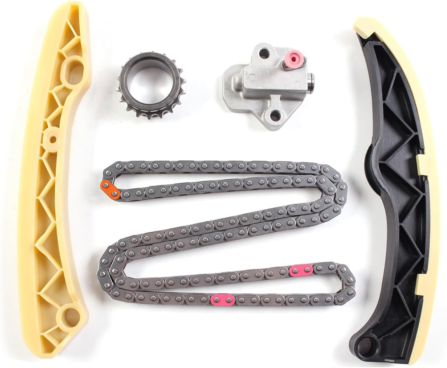 AUCERAMIC Timing Chain Kit with 2PCS Intake & Exhaust VVT Gear Sprocket Fit for 2011-2020 Hyundai Tucson Elantra Sonata Kia Rio Soul Forte Optima 1.6L