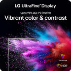 LG 32UP83AK-W 32-inch Ultrafine 4K UHD (3840 x 2160) IPS Computer Monitor  60Hz  HDR10  Built-in Speaker  Reader Mode  HDMI  DisplayPort  USB Type-C 60W PD  Tilt/Height/Pivot Adjustable Stand  White