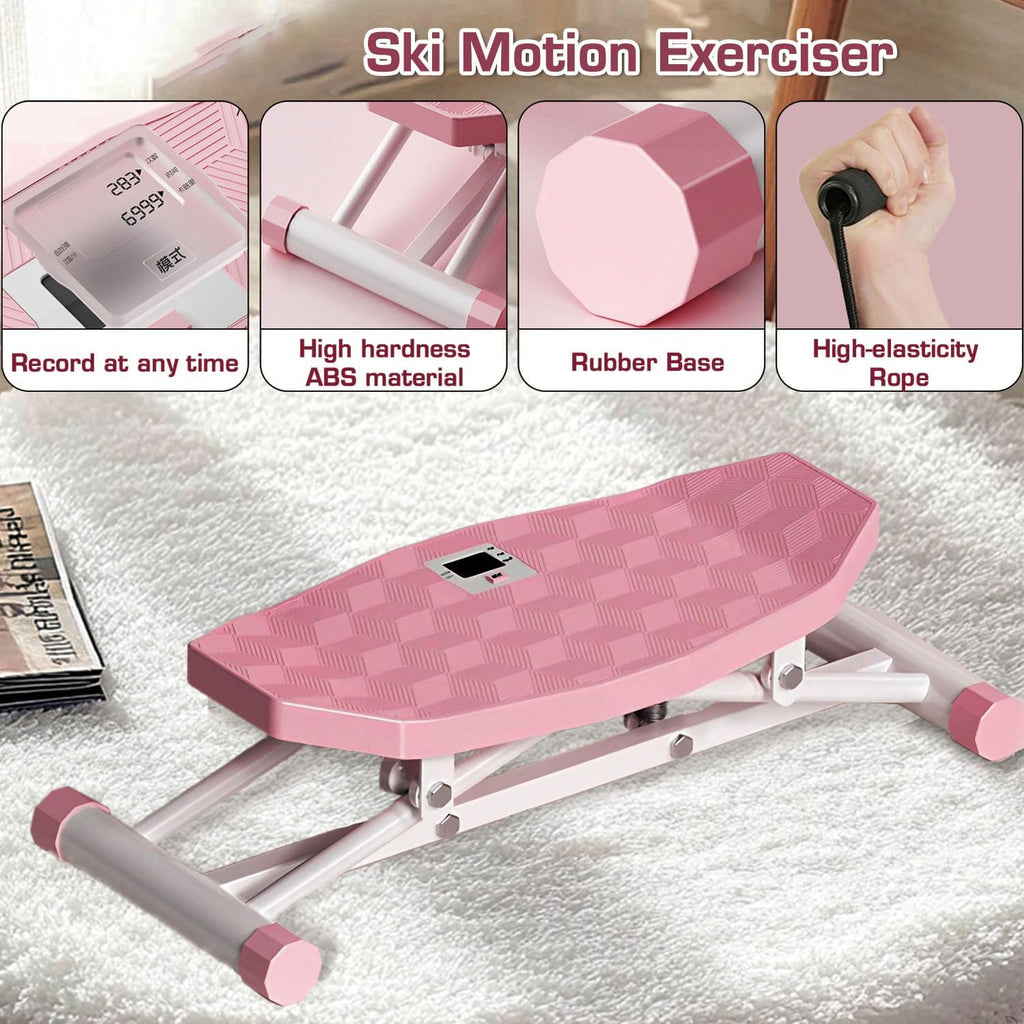 Balance Board, All-Motion Trainer, Portable Ski Balancing Machine Featuring LCD Monitor, Ski Simulator with Resistance Bands for Full Body Workout