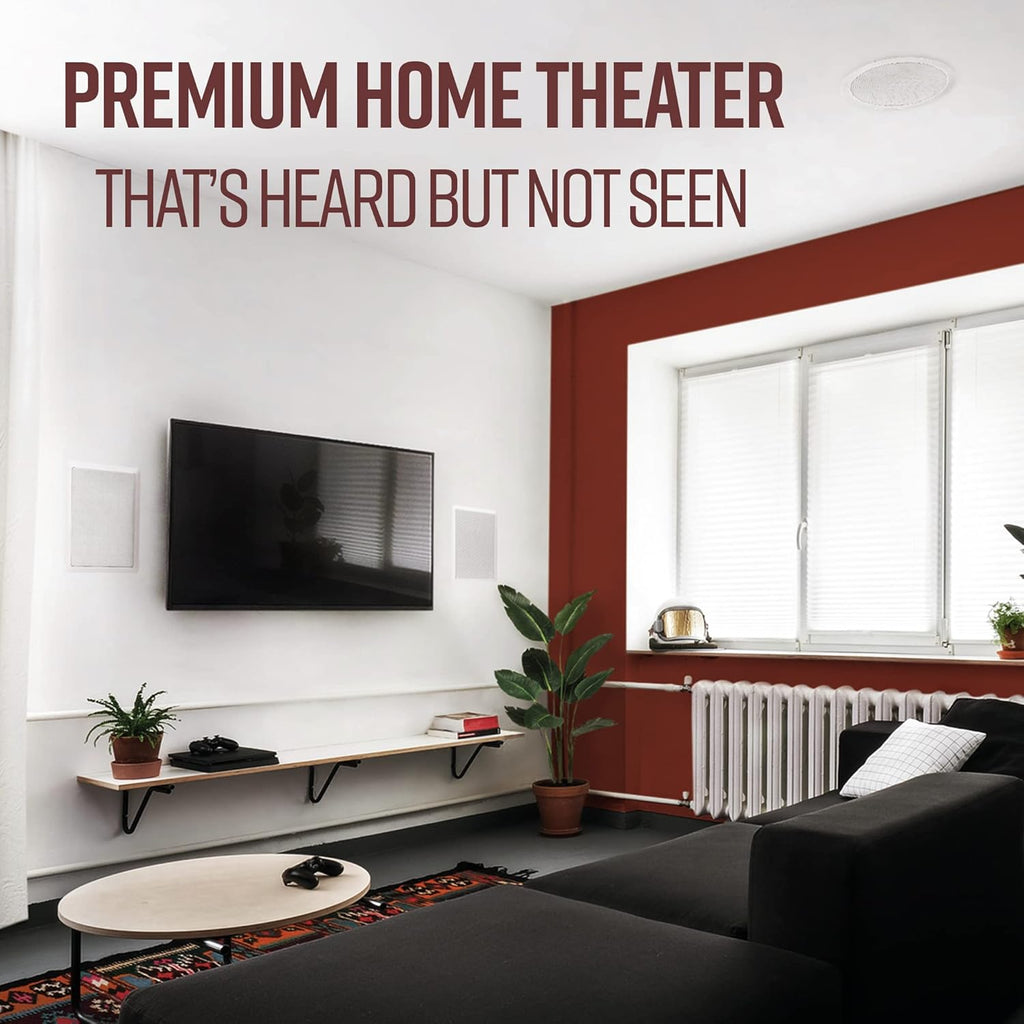 Polk Audio RC80i 2-Way Premium In Ceiling Speakers 8" Round (Set of 2) Perfect for Damp and Humid Indoor/Outdoor Placement - Bluetooth Ceiling Speakers