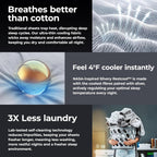 Silvery Restcool™ Silver Infused Bed Sheets Set - Award-Winning Self-Cooling Fabric for Hot Sleepers with Self-Cleaning Silvery Technology™ That Stays Fresh 3X Longer (Gray, King)
