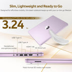 HP Stream 14" HD Student&Business Laptop with AI Copilot  Intel Processor N150  4GB RAM  1.12TB Storage (128GB UFS + 1TB Docking Station)  1 Year Office 365  720p Webcam  Win 11  Lavender Purple