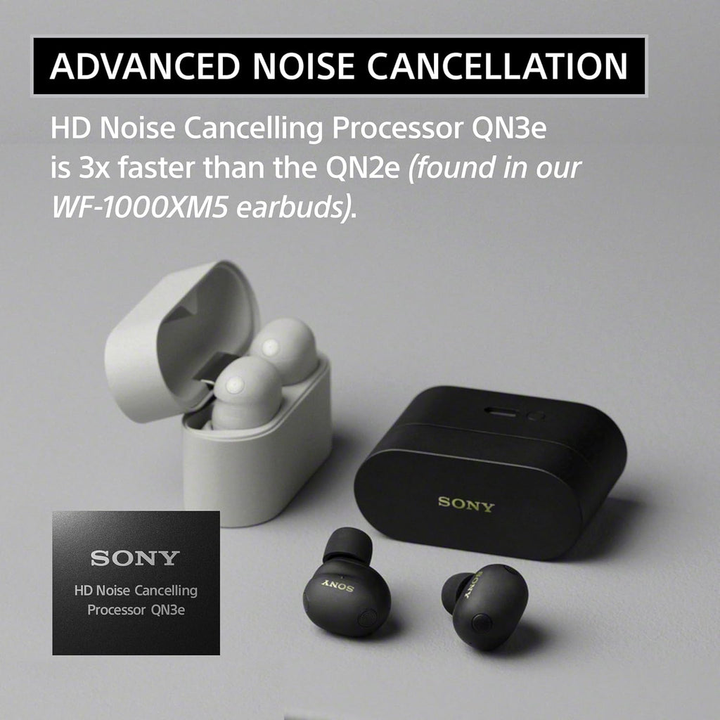 Sony WF-1000XM6 The Best Truly Wireless Noise Cancelling Earbuds (2026 Model), Bluetooth in-Ear Headphones, with Studio-Quality Sound, Up to 24 Hours of Battery Life, Black