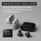 Sony WF-1000XM6 The Best Truly Wireless Noise Cancelling Earbuds (2026 Model), Bluetooth in-Ear Headphones, with Studio-Quality Sound, Up to 24 Hours of Battery Life, Black