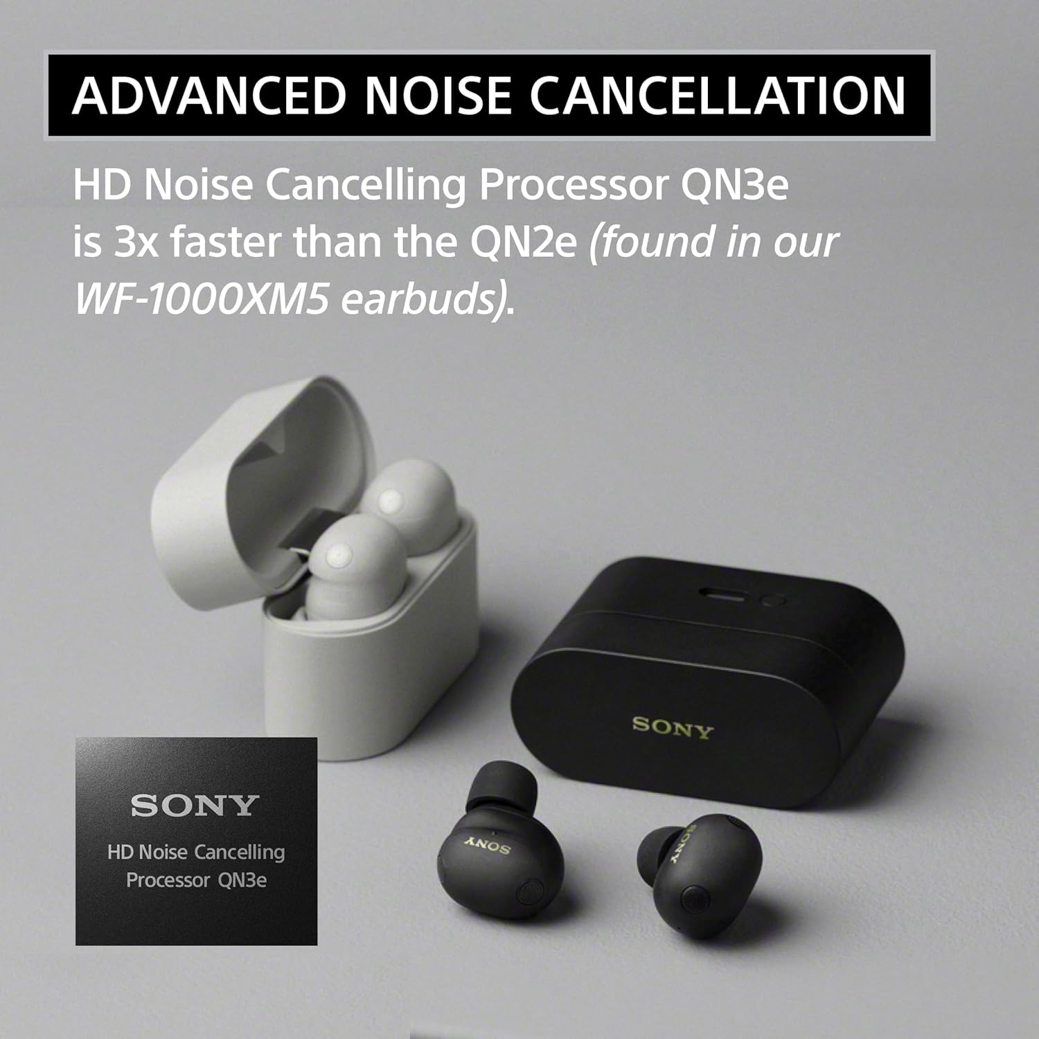 Sony WF-1000XM6 The Best Truly Wireless Noise Cancelling Earbuds (2026 Model), Bluetooth in-Ear Headphones, with Studio-Quality Sound, Up to 24 Hours of Battery Life, Black