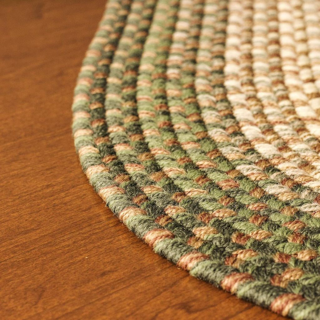 Super Area Rugs Oval 5X8 Herb Garden Braided Rug Hartford Primitive Decor Carpet - Indoor Outdoor - 5' X 8' for Living Rooms & Bedrooms