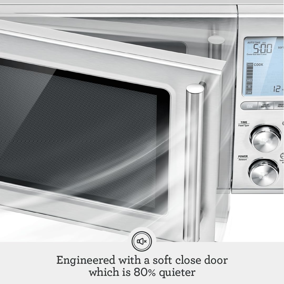 Breville BMO850BSS Smooth Wave Countertop Microwave Oven, Brushed Stainless Steel