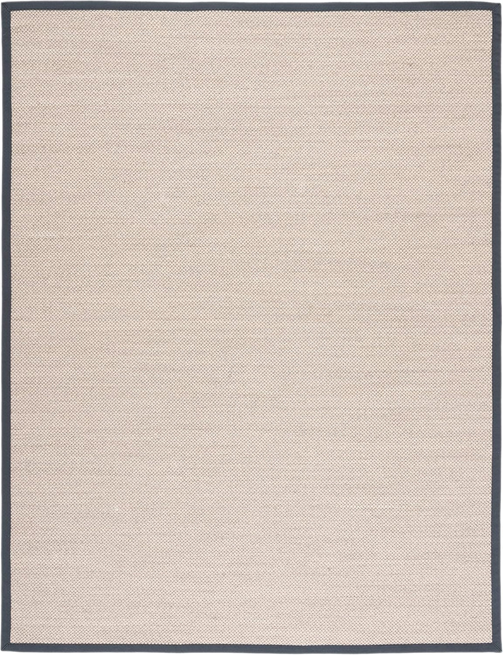 SAFAVIEH Area Rug 9x12 - Natural Fiber Collection - Large - Marble & Dark Grey, Sisal, Woven Design with Border (NF143D)