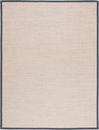 SAFAVIEH Area Rug 9x12 - Natural Fiber Collection - Large - Marble & Dark Grey, Sisal, Woven Design with Border (NF143D)