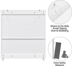 Yaheetech Shoe Cabinet, 4-Tier Shoe Storage Cabinet with Drawer & Adjustable Shelves, Wooden Shoe Rack Organizer with Louvered Doors for Entryway, Hallway, Closet, Living Room, White
