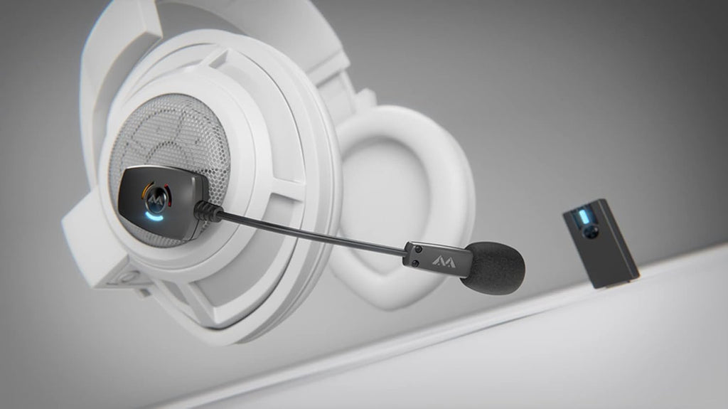 Antlion Audio ModMic Wireless Attachable Boom Microphone for Headphones - Compatible with PC  Mac  Linux  PS4  Any USB A Type