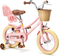 Glaf Kids Toddler Bike 12 14 16 20 Inch Girls Bike with Training Wheels Age 2-12 Years Old Toddler Girls Bike with Basket and Doll Seat Adjustable Seat