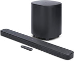 JBL Bar 500MK2-5.1 Channel soundbar System with Dolby Atmos  MultiBeam 3.0 & PureVoice 2.0  750W with 10" Sub  Easy Sound Calibration  and Works with Voice Assistant-Enabled Speakers (Black)