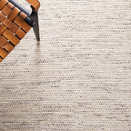 SAFAVIEH Vermont Collection Area Rug - 9' x 12', Beige & Ivory, Handmade Wool, Ideal for High Traffic Areas in Living Room, Bedroom (VRM807B)