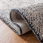 SAFAVIEH Abstract Collection Area Rug - 9' x 12', Ivory & Charcoal, Handmade Wool, Ideal for High Traffic Areas in Living Room, Bedroom (ABT340H)