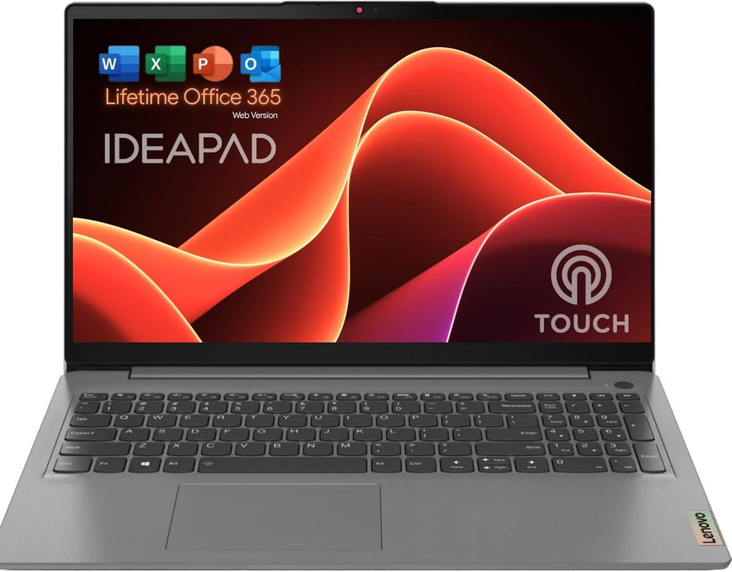 Lenovo Touchscreen Laptop with Office 365 for The Web - 16GB RAM - 256GB SSD - Intel Core i3 Processor - 15.6" FHD - Bluetooth - Webcam - IdeaPad 3i - Windows 11 no Mouse