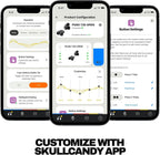 Skullcandy Push 720 Open Wireless Open Ear Bluetooth Earbuds  Headphones  Waterproof  Clip-On Lightweight Design  30 Hours Battery  Wireless Charging Pouch  Microphone for iPhone Android - True Black