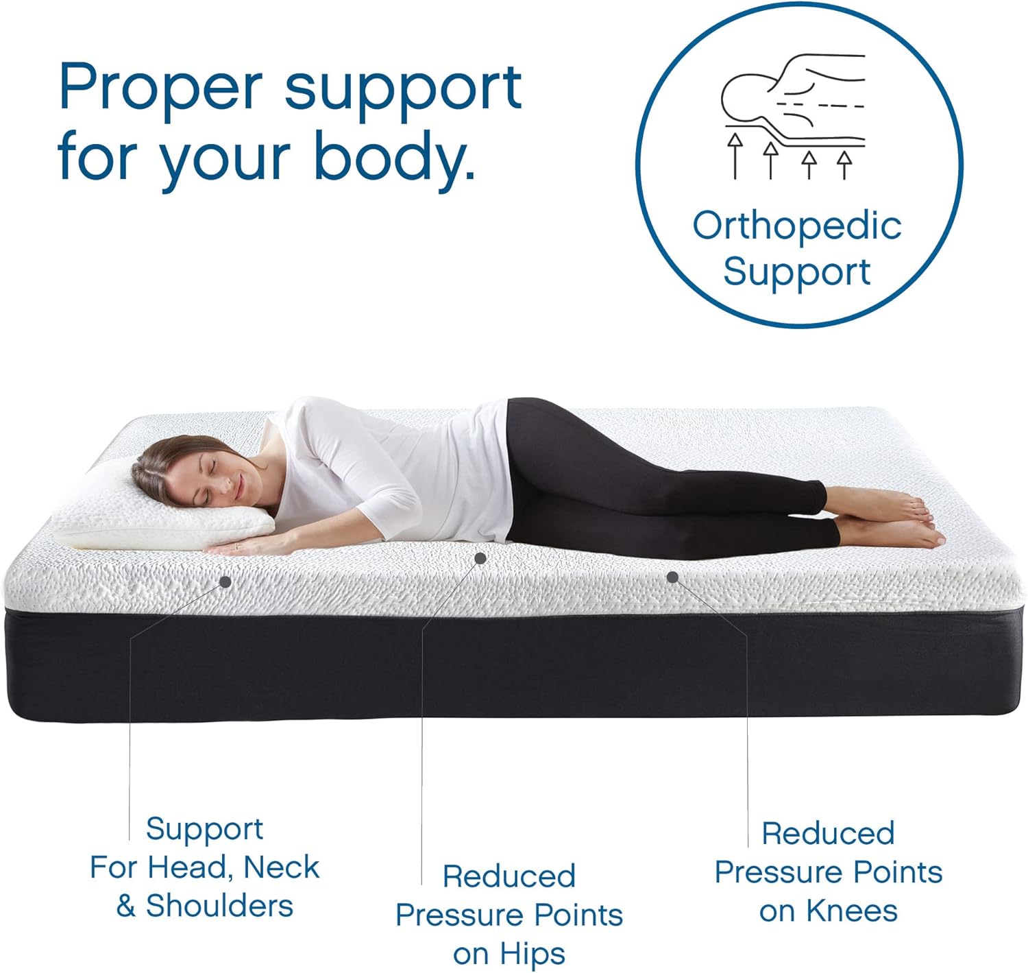 Cool Gel 12 Inch King Mattress Memory Foam Medium Firm, King Size Memory Foam Mattress Cooling, Made in the USA, 12" Depth with Pressure Relief, CertiPUR-US Certified No Fiberglass, CoolGel Bed