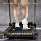 HitGo Treadmill with 15% Auto Incline,10 MPH High Speed Running Machine for Home Gym,Silent Brushless Motor,265lbs Weight Capacity,Air Cushion Shock Absorption,Bluetooth App Kinomap HitGo,Black