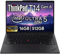 Lenovo ThinkPad T14 G6 AI Business Laptop 14" FHD+ Display  Intel Ultra 5 225U  16GB DDR5 RAM  512GB SSD  5MP FHD Webcam  Fingerprint  Backlit KB  Wi-Fi 6E  2 Thunderbolt 4 - Black