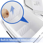 ZenStyle Portable Car Cooler and Warmer Electric Refrigerator Ice Chest Fridge With AC/DC Thermoelectric System suits Cars, Truck,Suv,Rv for Home Work Hotel Trip,Camping, Fishing, Picnic (26L)